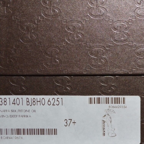 NIB GUCCI $1195 GENUINE PYTHON LEATHER SANDALS SHOES - Picture 8 of 8